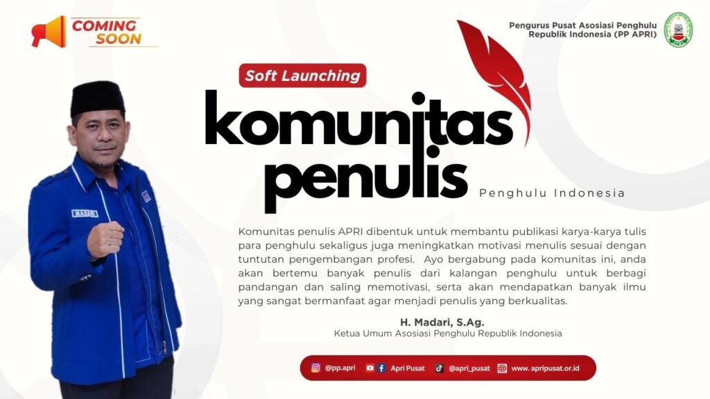 Akan Hadir! Bergabunglah Bersama Komunitas Penulis Penghulu Indonesia