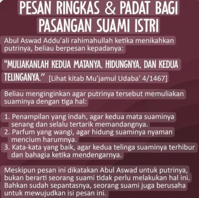 
 Pesan-Pesan Untuk Suami Isteri