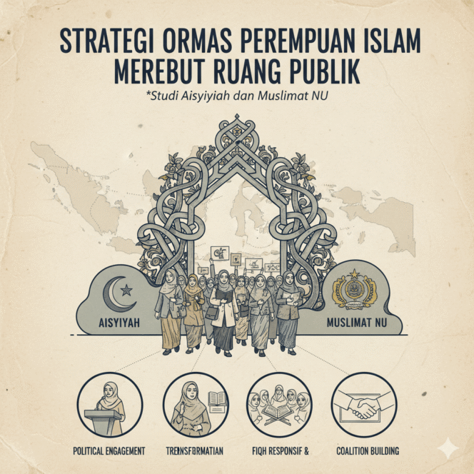 
 STRATEGI ORMAS PEREMPUAN ISLAM MEREBUT RUANG PUBLIK: Studi Muslimat NU dan Aisyiyah