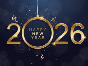 2026 Happy New Year Background Design. Greeting Card, Banner, Poster. Vector Illustration.