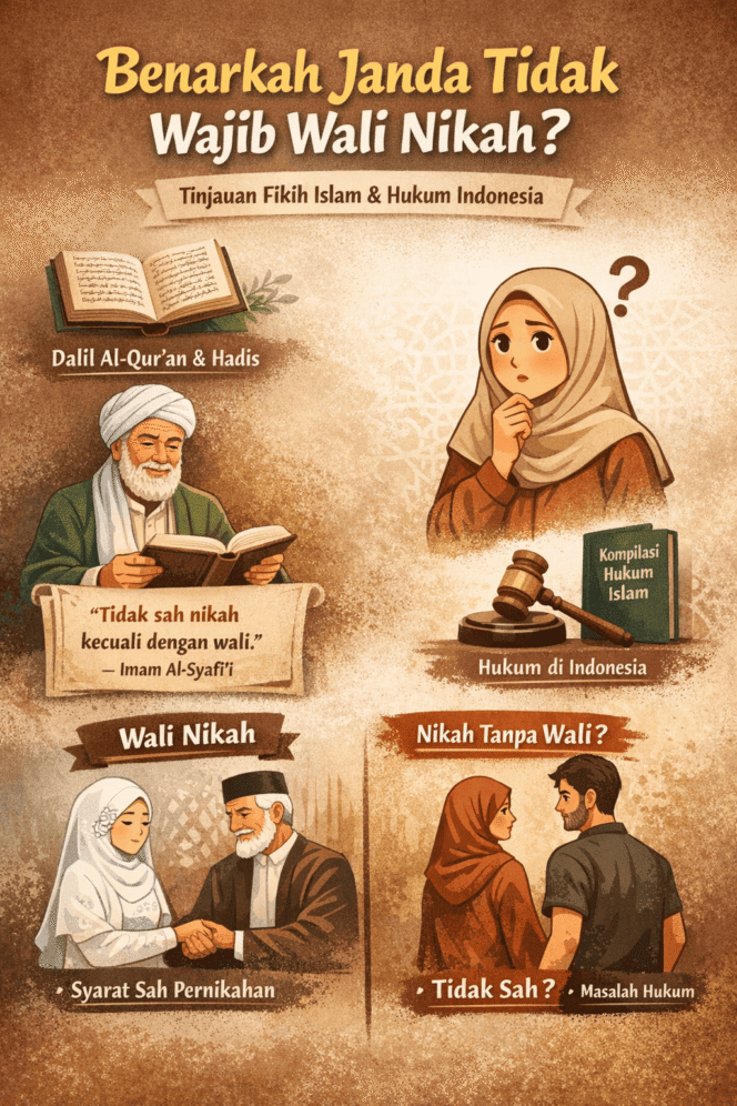 
 Janda Tak Perlu Wali Nikah? Meluruskan Anggapan yang Keliru