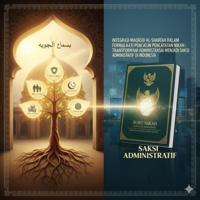 
 NTEGRASI MAQĀṢID AL-SHARĪ’AH DALAM FORMULASI PENCATATAN NIKAH: TRANSFORMASI ADMINISTRASI MENJADI SAKSI ADMINISTRATIF DI INDONESIA